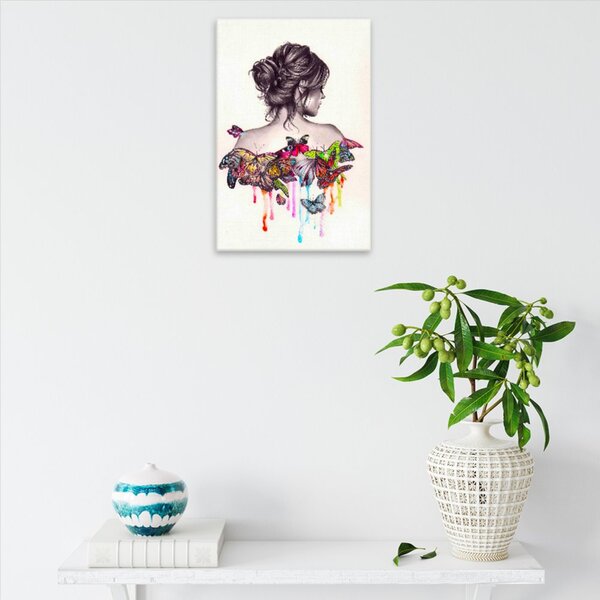 Obraz na plátne - Žena s motýlími krídlami - 40x60 cm