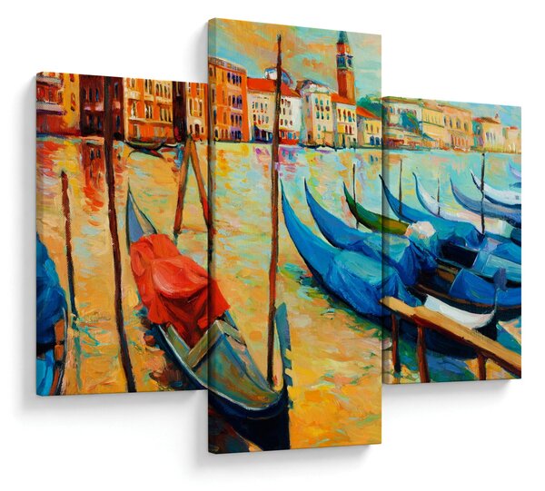 Obraz - Prístav v Benátkach (90x60 cm)