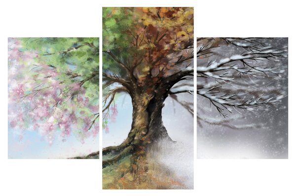 Obraz - Strom štyroch ročných období (90x60 cm)