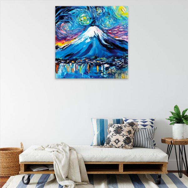 Obraz na plátne - Nikdy nevidel Fuji Van Gogh - 40x40 cm
