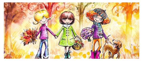 Obraz - Priateľstvo (120x50 cm)