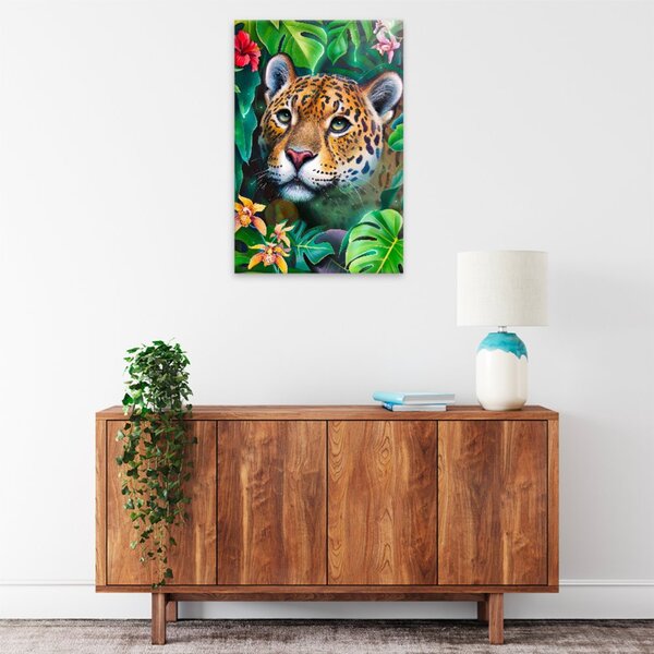 Obraz na plátne - Tiger v džungli - 40x60 cm