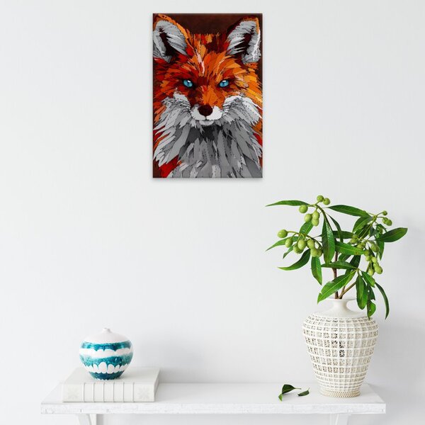Obraz na plátne - Líška pri love - 40x60 cm
