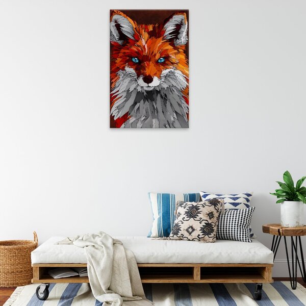 Obraz na plátne - Líška pri love - 40x60 cm