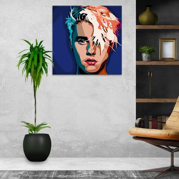 Obraz na plátne - Justin Bieber - 40x40 cm