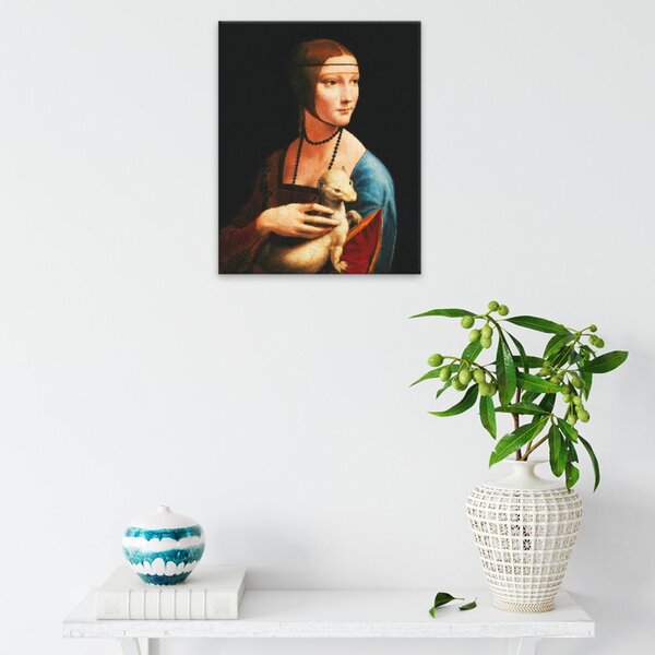 Obraz na plátne - Dáma s hranostajom Leonardo da Vinci - 40x50 cm