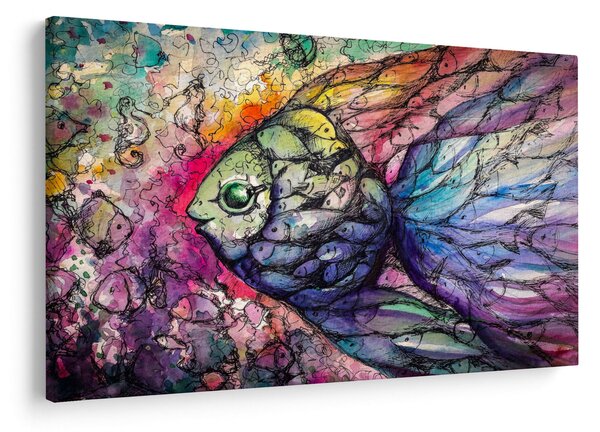 Obraz - Farebná rybička (90x60 cm)