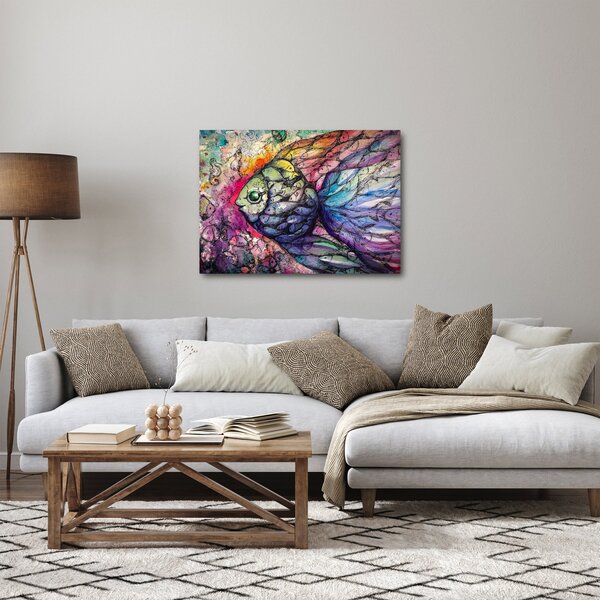 Obraz - Farebná rybička (70x50 cm)