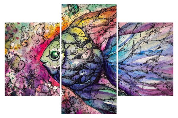 Obraz - Farebná rybička (90x60 cm)