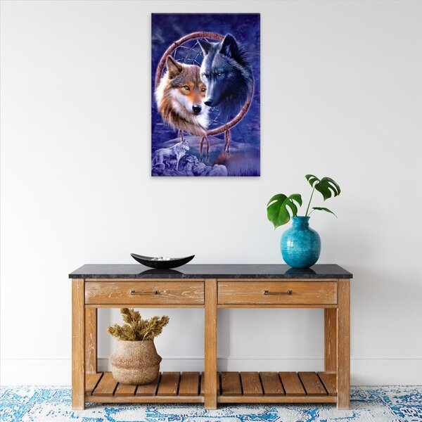 Obraz na plátne - Vlci vo sne - 40x60 cm