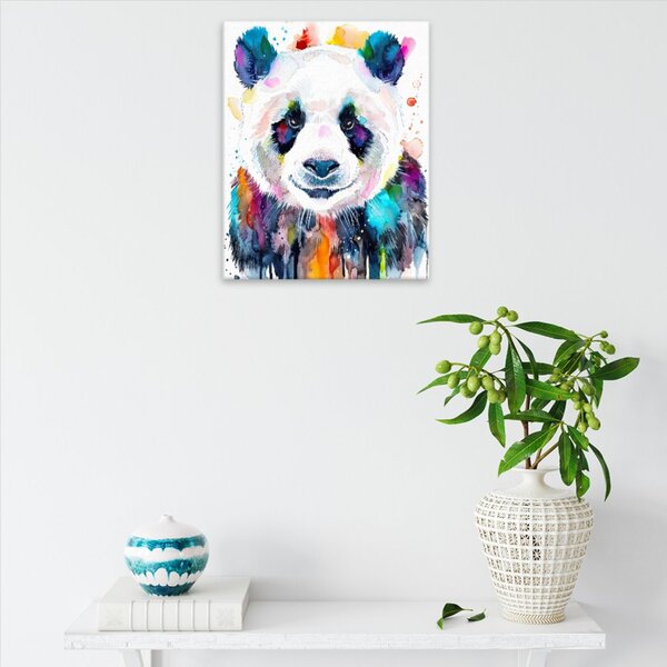 Obraz na plátne - Panda vo farbách - 40x50 cm