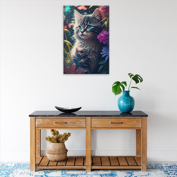 Obraz na plátne - Kocúrik s modrými očami - 40x60 cm