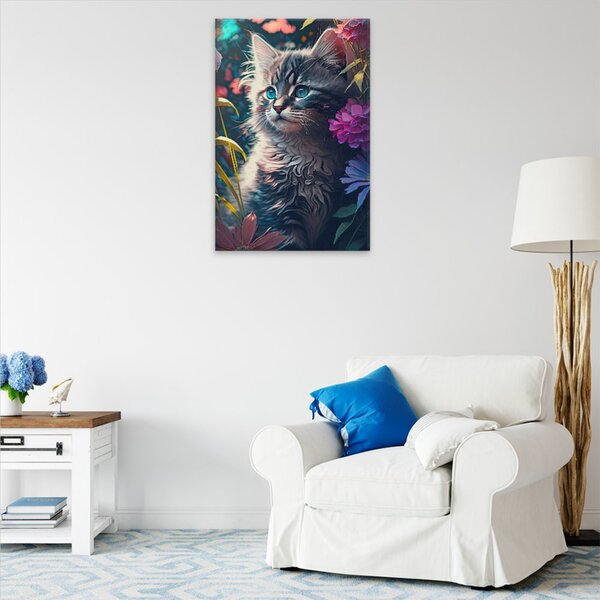 Obraz na plátne - Kocúrik s modrými očami - 40x60 cm