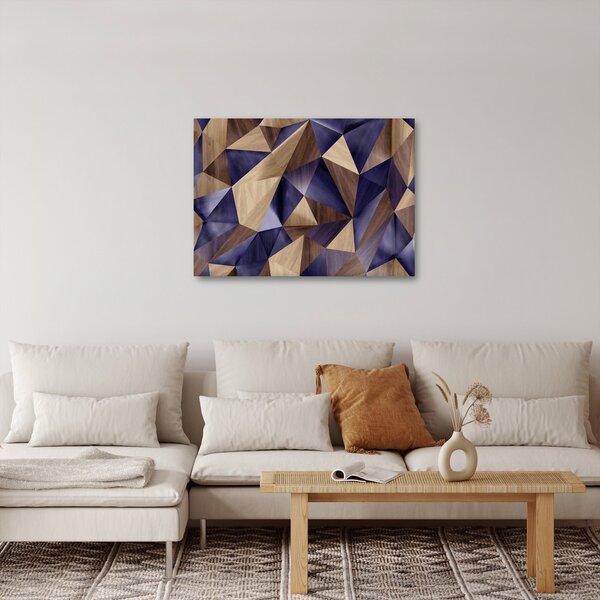 Obraz - 3D drevené trojuholníky (70x50 cm)