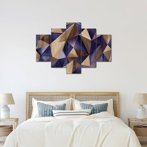 Obraz - 3D drevené trojuholníky (150x105 cm)