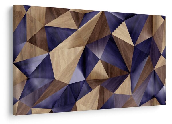 Obraz - 3D drevené trojuholníky (90x60 cm)