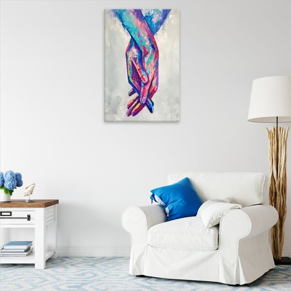 Obraz na plátne - Prepletené prsty - 40x60 cm
