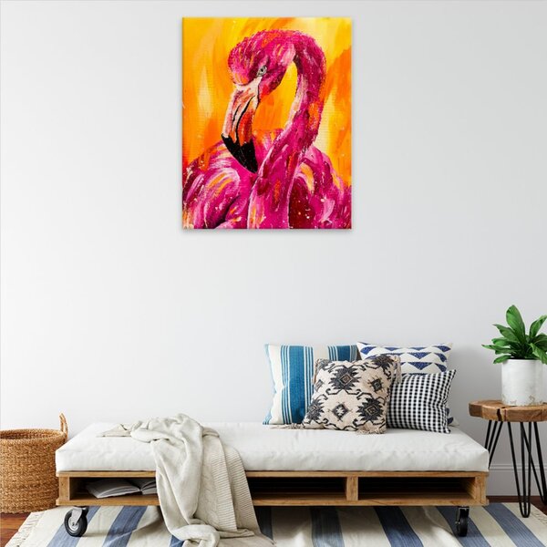 Obraz na plátne - Plameniak - 40x50 cm