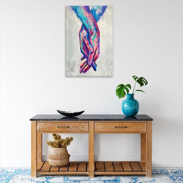 Obraz na plátne - Prepletené prsty - 40x60 cm