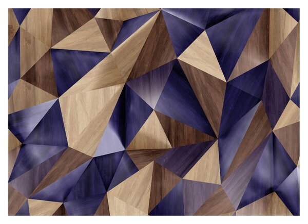 Obraz - 3D drevené trojuholníky (70x50 cm)