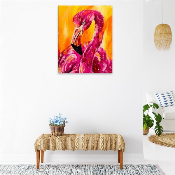 Obraz na plátne - Plameniak - 40x50 cm