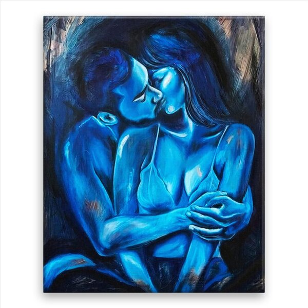 Obraz na plátne - Romantika v modrom - 40x50 cm