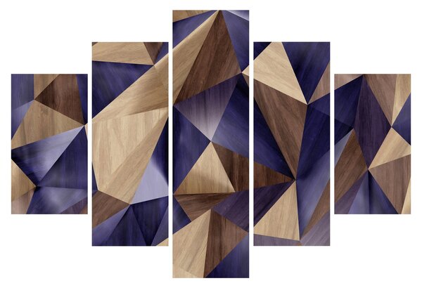 Obraz - 3D drevené trojuholníky (150x105 cm)
