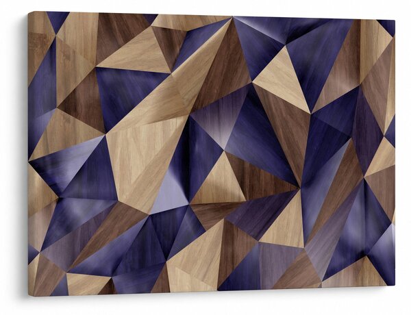 Obraz - 3D drevené trojuholníky (70x50 cm)