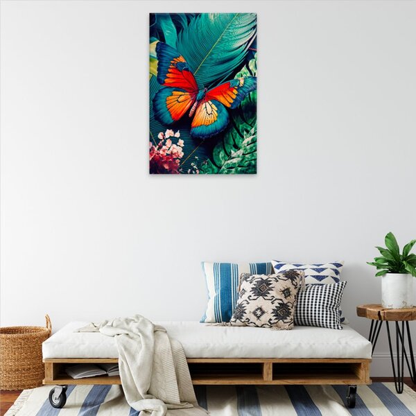 Obraz na plátne - Motýľ v džungli - 40x60 cm