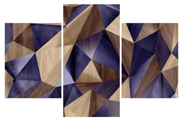 Obraz - 3D drevené trojuholníky (90x60 cm)