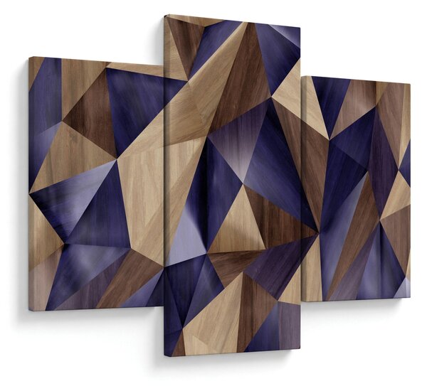 Obraz - 3D drevené trojuholníky (90x60 cm)