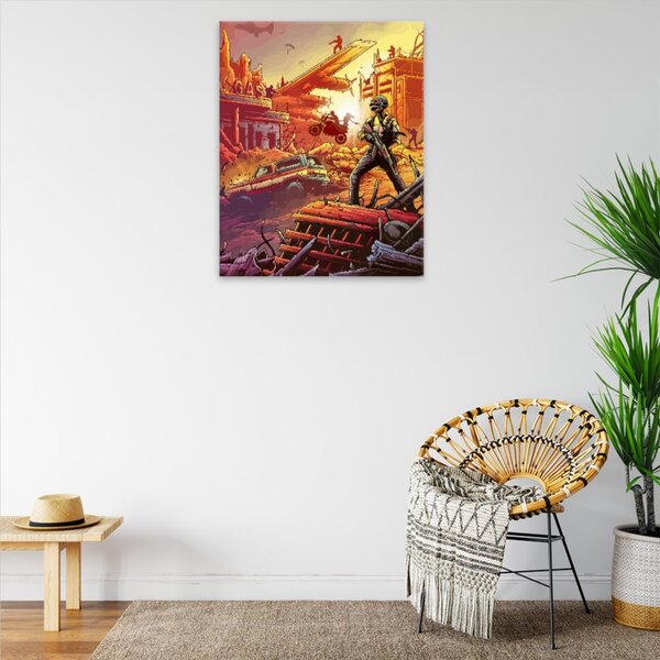 Obraz na plátne - Svet PUBG - 40x50 cm