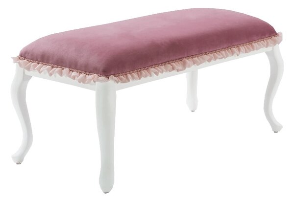 Taburet k posteli Ballerina - ružová/biela