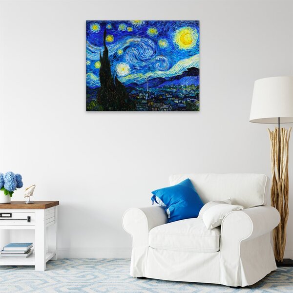 Obraz na plátne - Hviezdna noc Van Gogh - 50x40 cm