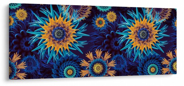 Obraz - 3D kvety (120x50 cm)