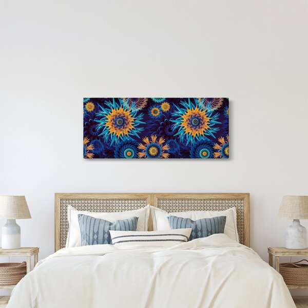 Obraz - 3D kvety (120x50 cm)