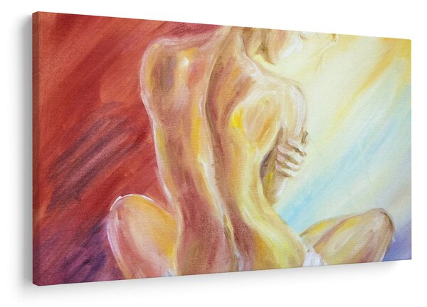 Obraz odpočívajúce ženy, olejomaľba (90x60 cm)
