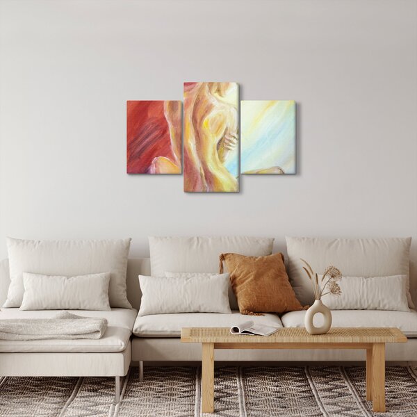 Obraz odpočívajúce ženy, olejomaľba (90x60 cm)