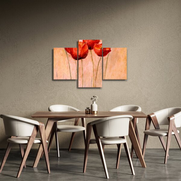 Obraz - Červené tulipány (90x60 cm)