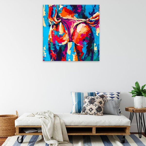 Obraz na plátne - Zadok vo farbách - 40x40 cm