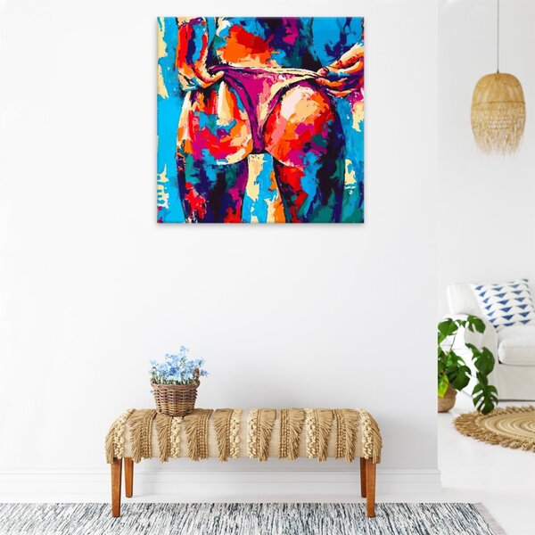 Obraz na plátne - Zadok vo farbách - 40x40 cm