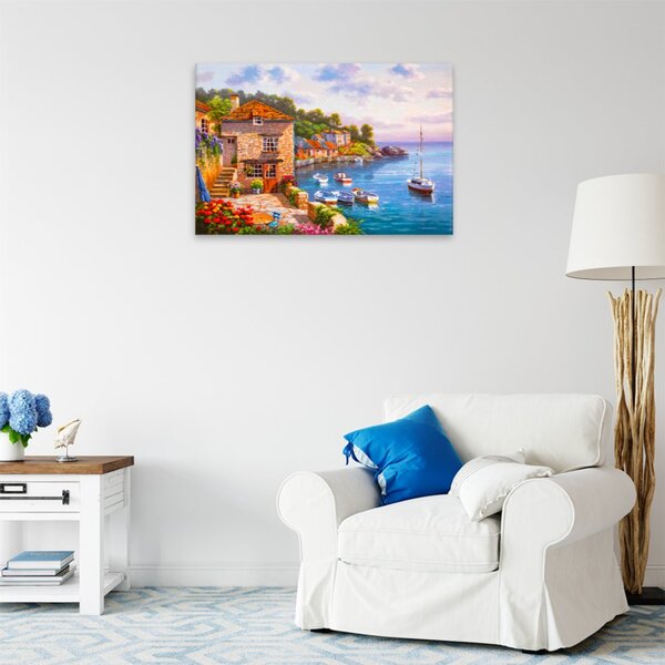Obraz na plátne - Prímorská záhrada - 60x40 cm