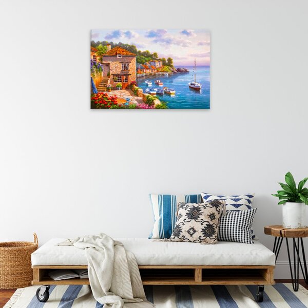 Obraz na plátne - Prímorská záhrada - 60x40 cm