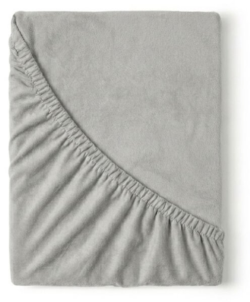 Kvalitex Flanelové napínacie prestieradlo svetlo sivé 80x200cm