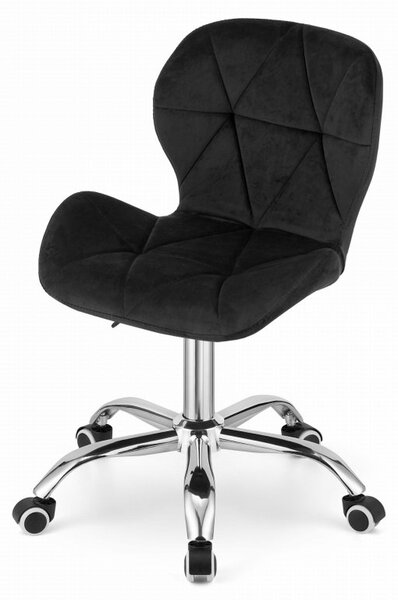 Set do pracovne ZARIMO stôl 80x40 cm čierny + kreslo AVOLA VELVET čierne