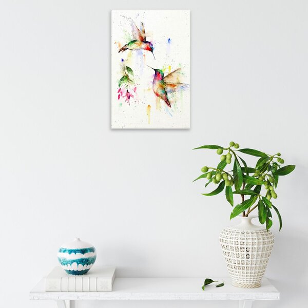 Obraz na plátne - Dva kolibríky - 40x60 cm