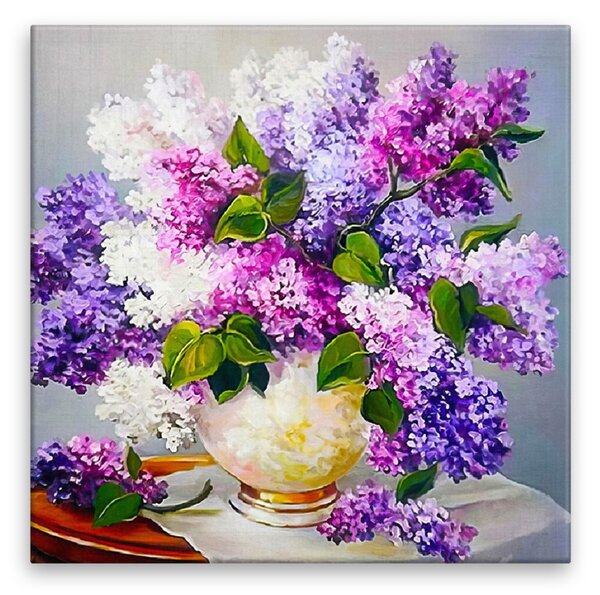 Obraz na plátne - Ľaliová váza - 40x40 cm