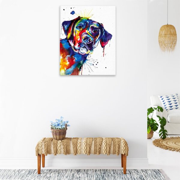 Obraz na plátne - Pestrofarebný labrador - 40x50 cm