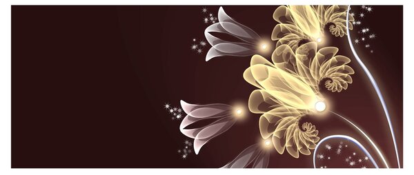 Obraz - Žiarivé kvety (120x50 cm)