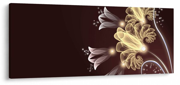 Obraz - Žiarivé kvety (120x50 cm)